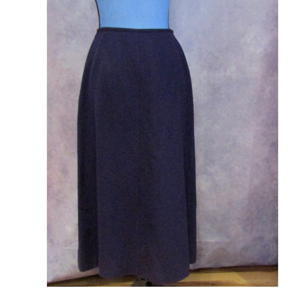 Talbots Purple Lined 100% Wool Long Skirt Size 6